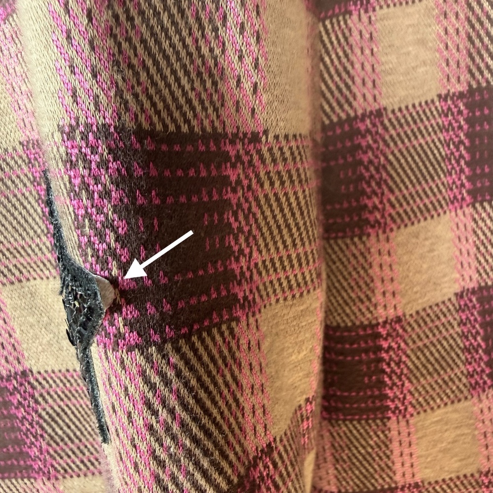Anthropologie Avec Les Filles‎ Plaid Pin Blazer Pink/Brown Blazer Sz XL - Picture 14 of 14
